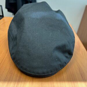 Mucros Weavers XL Black Wax Trinity Cap 100% Waxed Cotton Irish Made